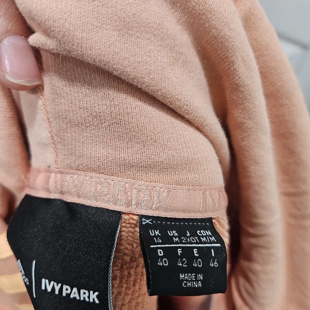 Adidas X Ivy Park Cream Cropped Hoodie - Picture 5 of 5